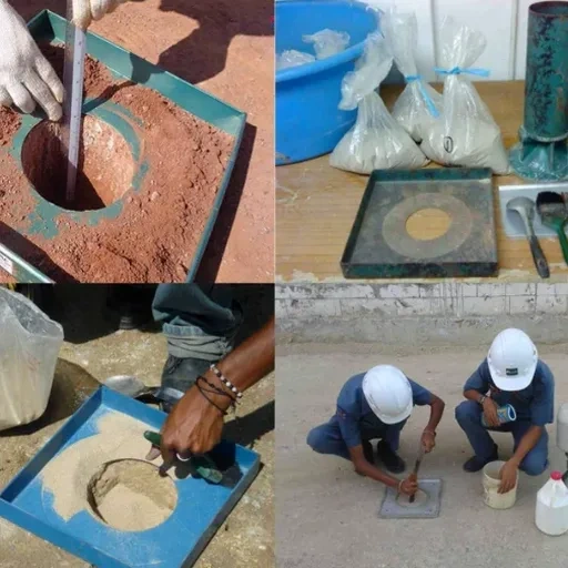 Essai de densité sur site (méthode du cône de sable) à Gap